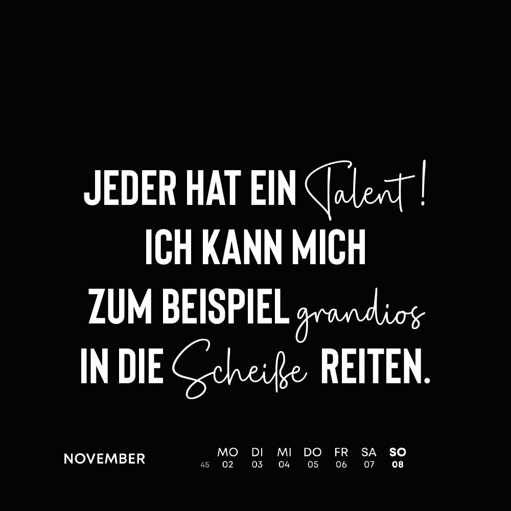 Ich liebe Sarkasmus 2026 - 52 Wochen im Jahr - Wochentischkalender