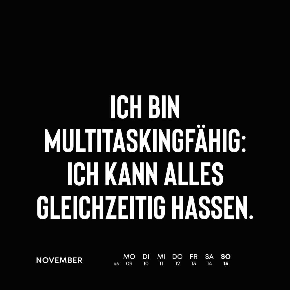 Ich liebe Sarkasmus 2026 - 52 Wochen im Jahr - Wochentischkalender