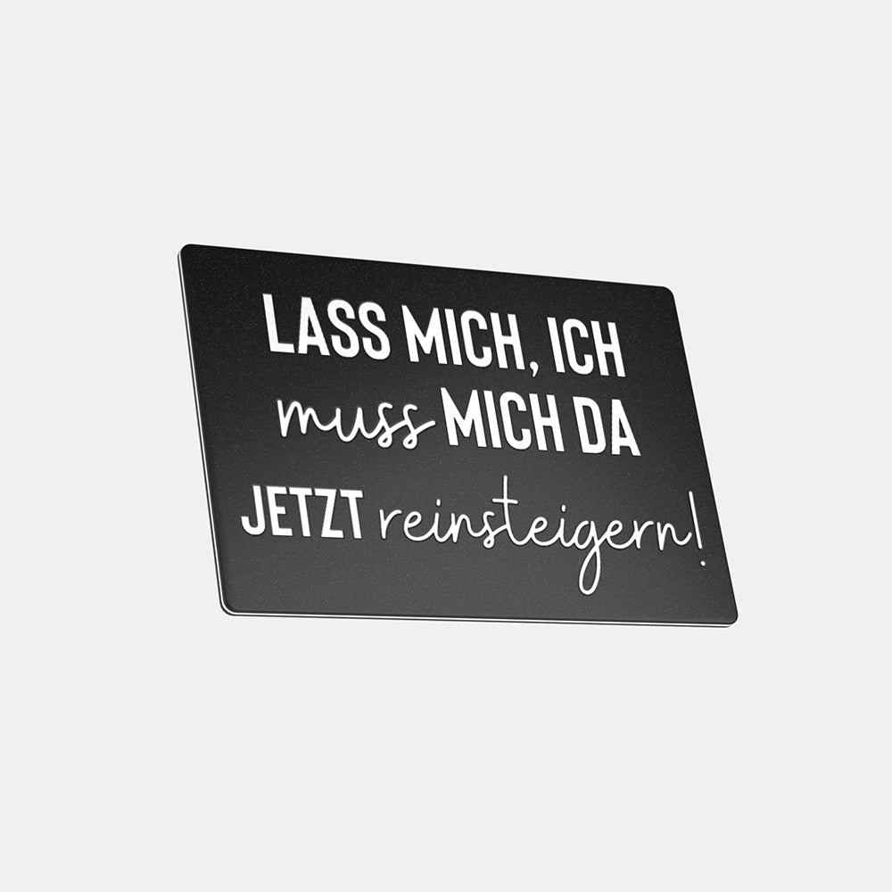 Lass mich, ich muss mich da jetzt reinsteigern! - Magnet