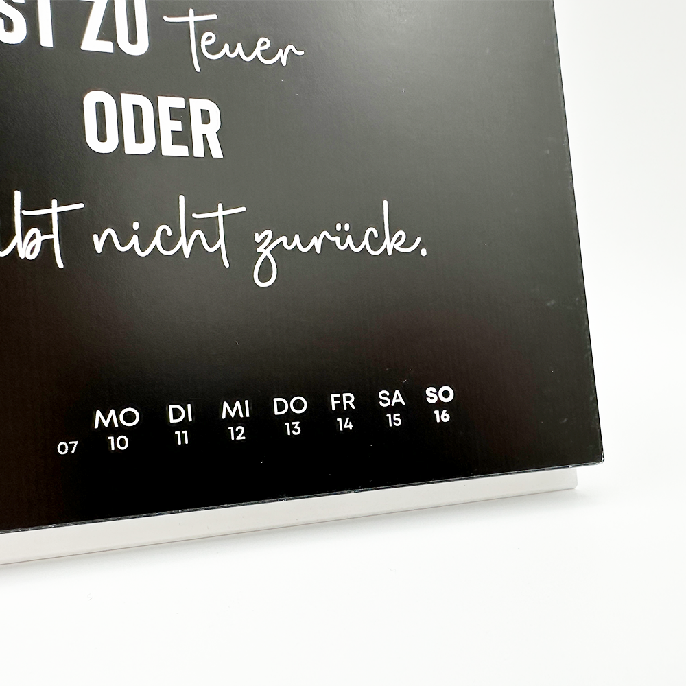 Ich liebe Sarkasmus 2025 - 52 Wochen im Jahr - Wochentischkalender