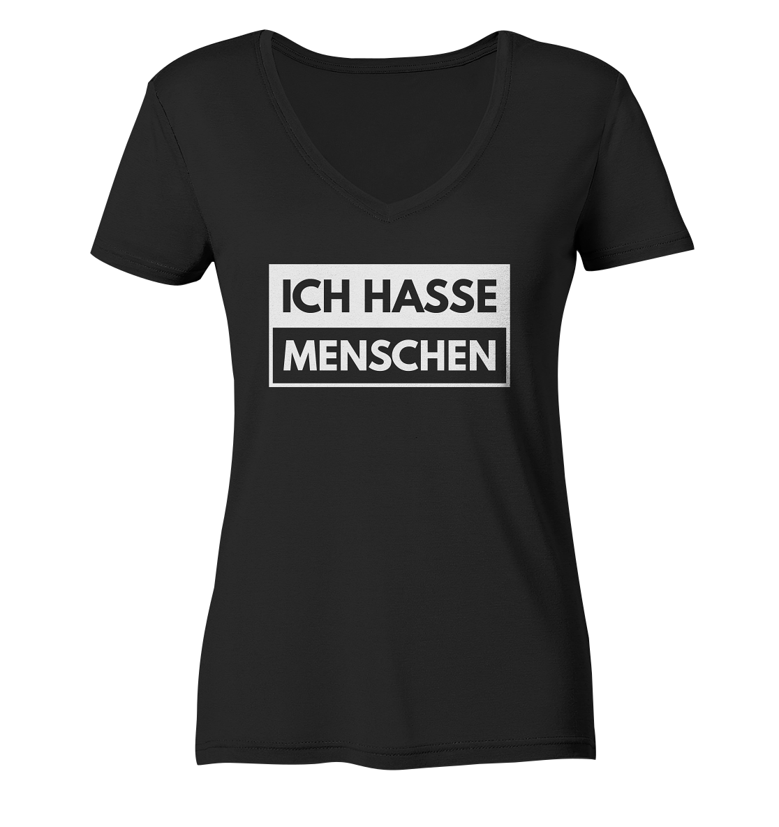 Ich hasse Menschen - Frauen V-Neck Shirt